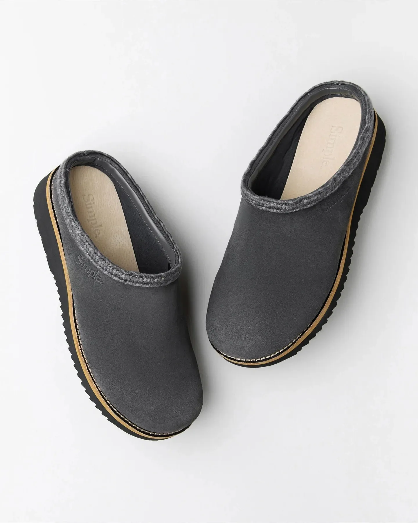 Original Suede Clogs in Charcoal