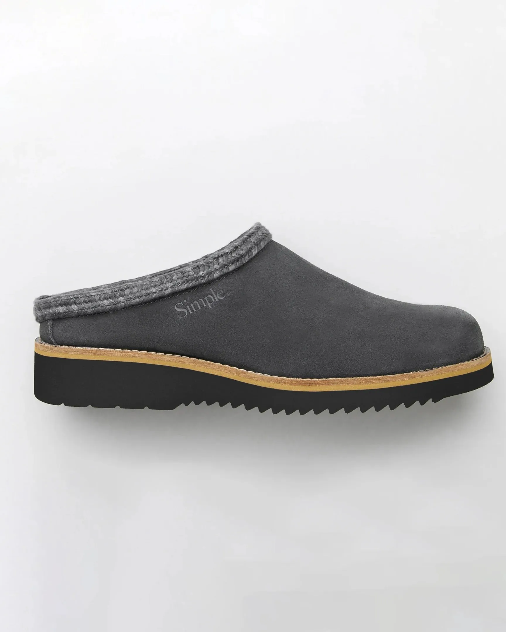 Original Suede Clogs in Charcoal