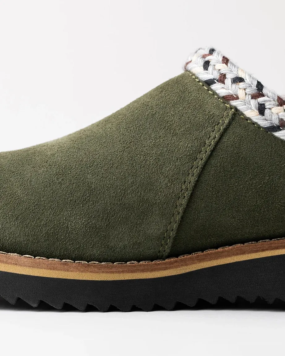 Original Suede Clogs in Olive