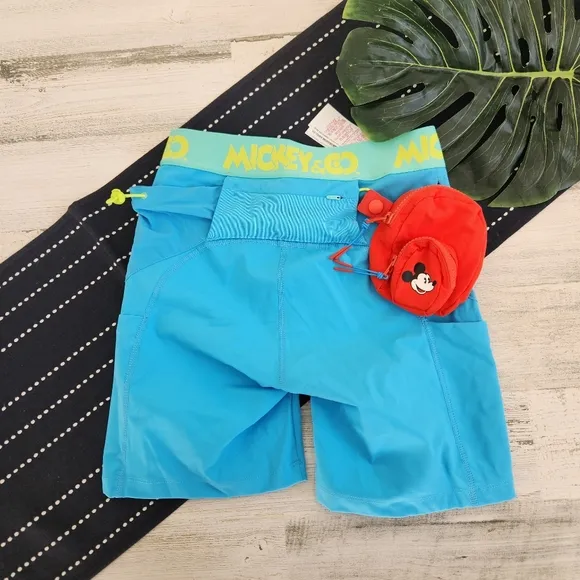 Outdoor Voices Disney Mickey Mouse Snack Shorts Blue NWT Size Small