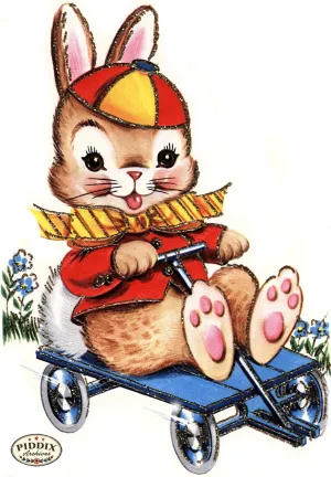 PDXC24266a -- Rabbit Riding Wagon