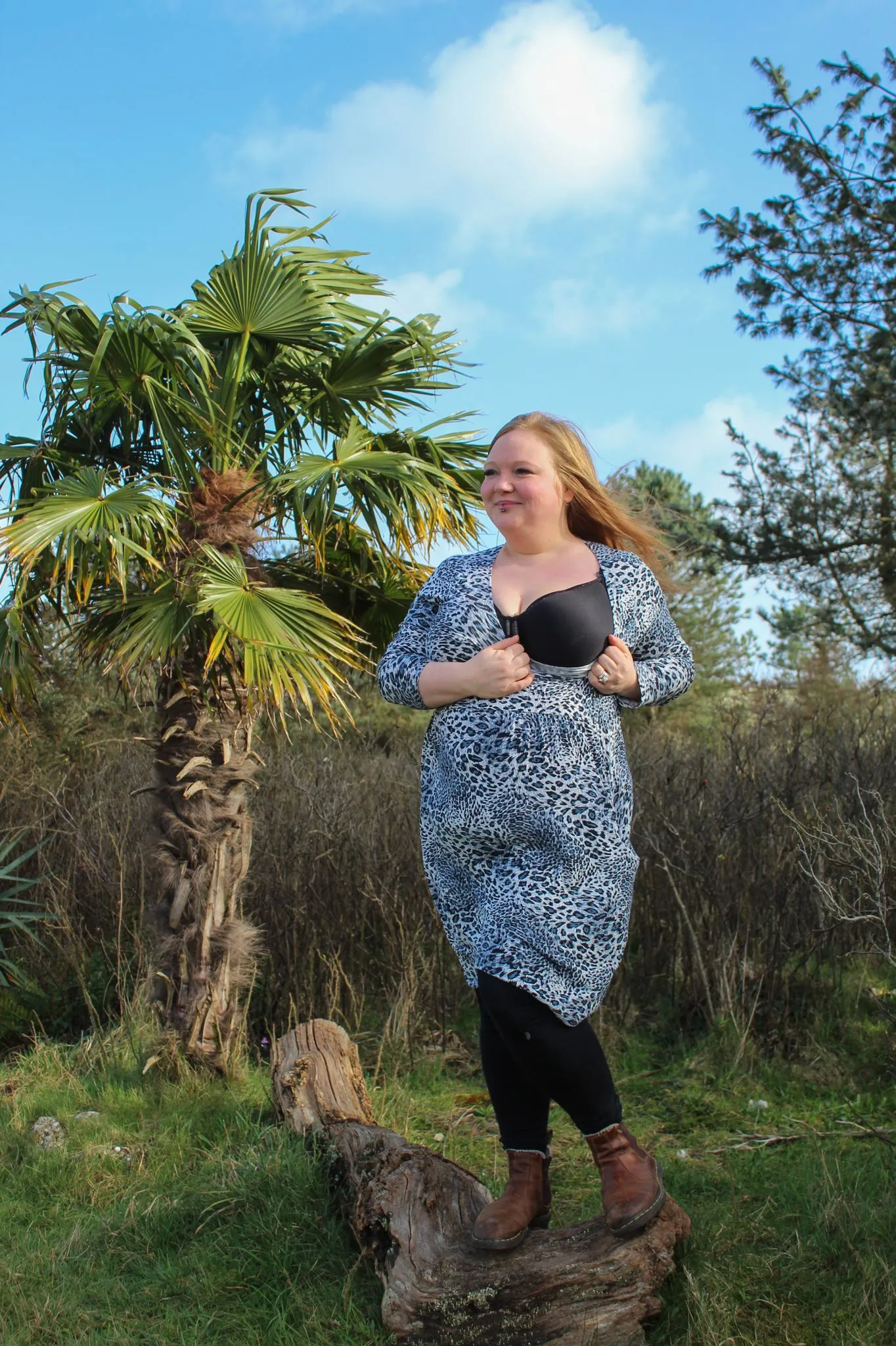 Petite Lola Leopard Dress (Pull down to breastfeed)