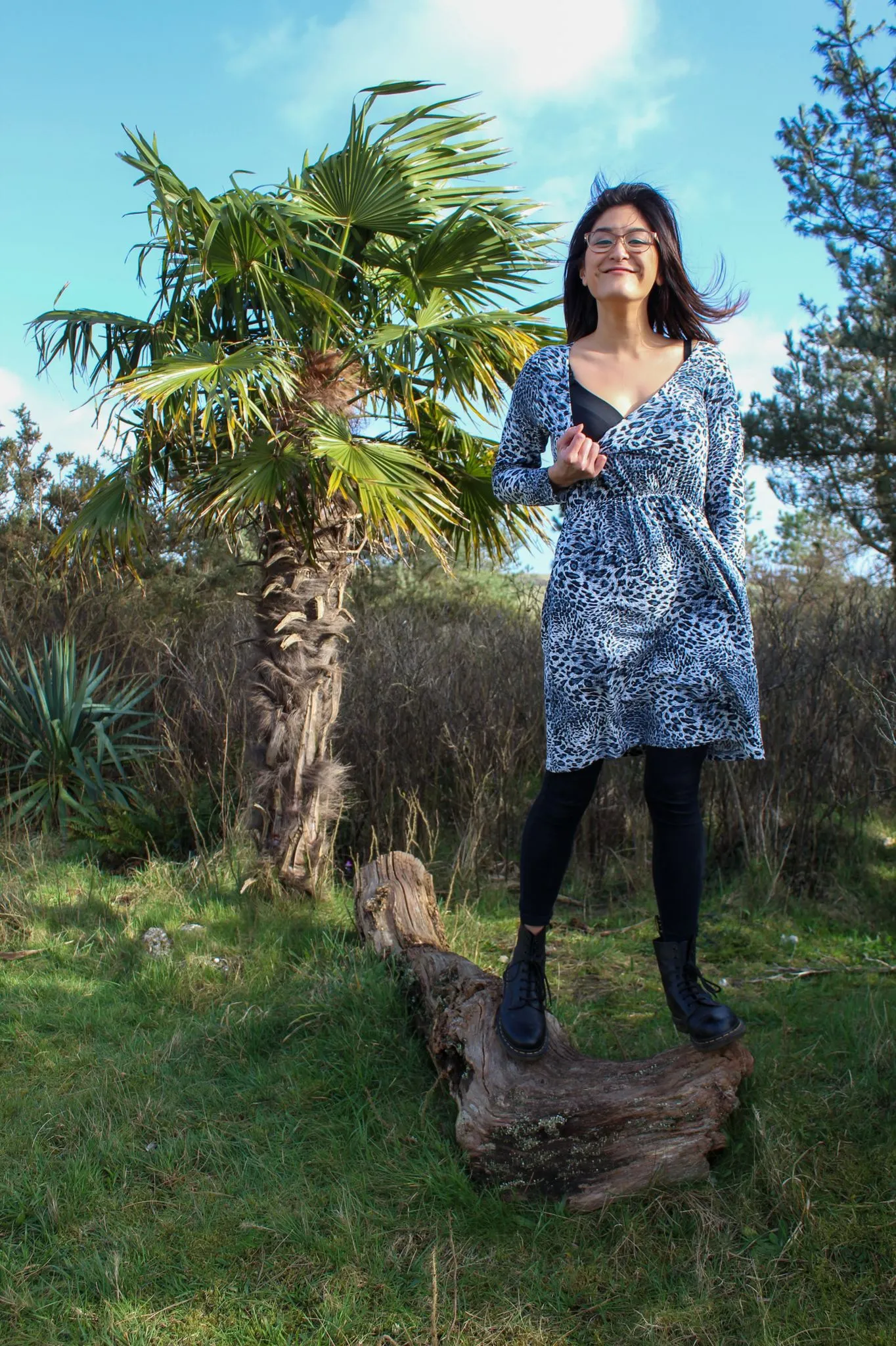 Petite Lola Leopard Dress (Pull down to breastfeed)