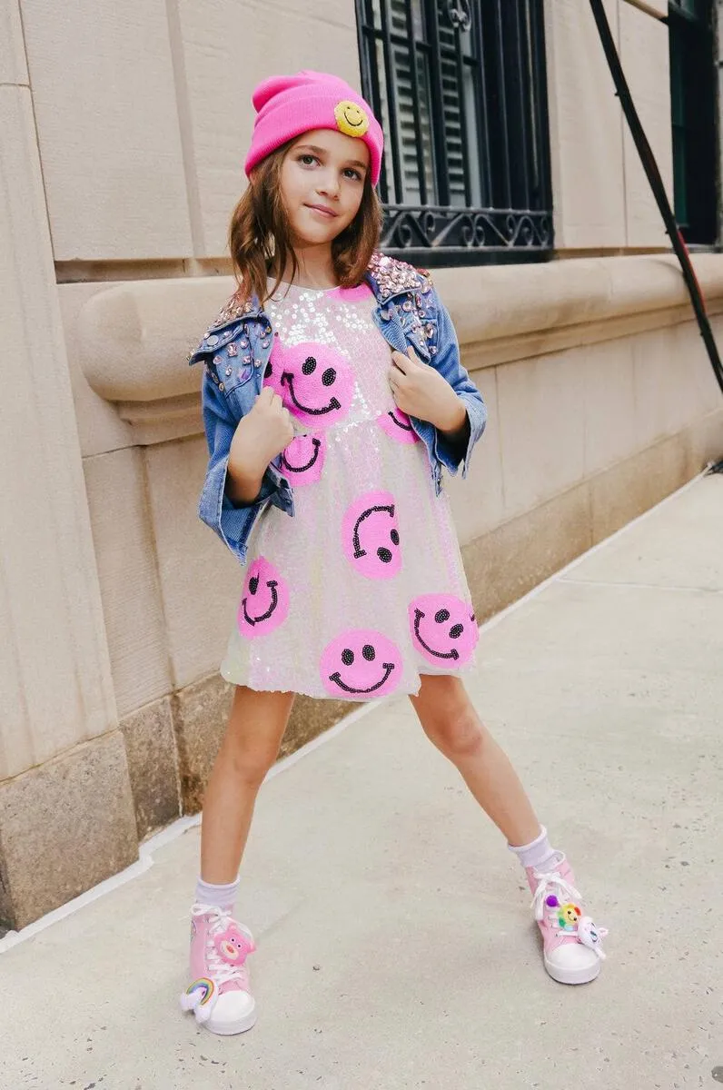 Pinky Happy Emoji Dress