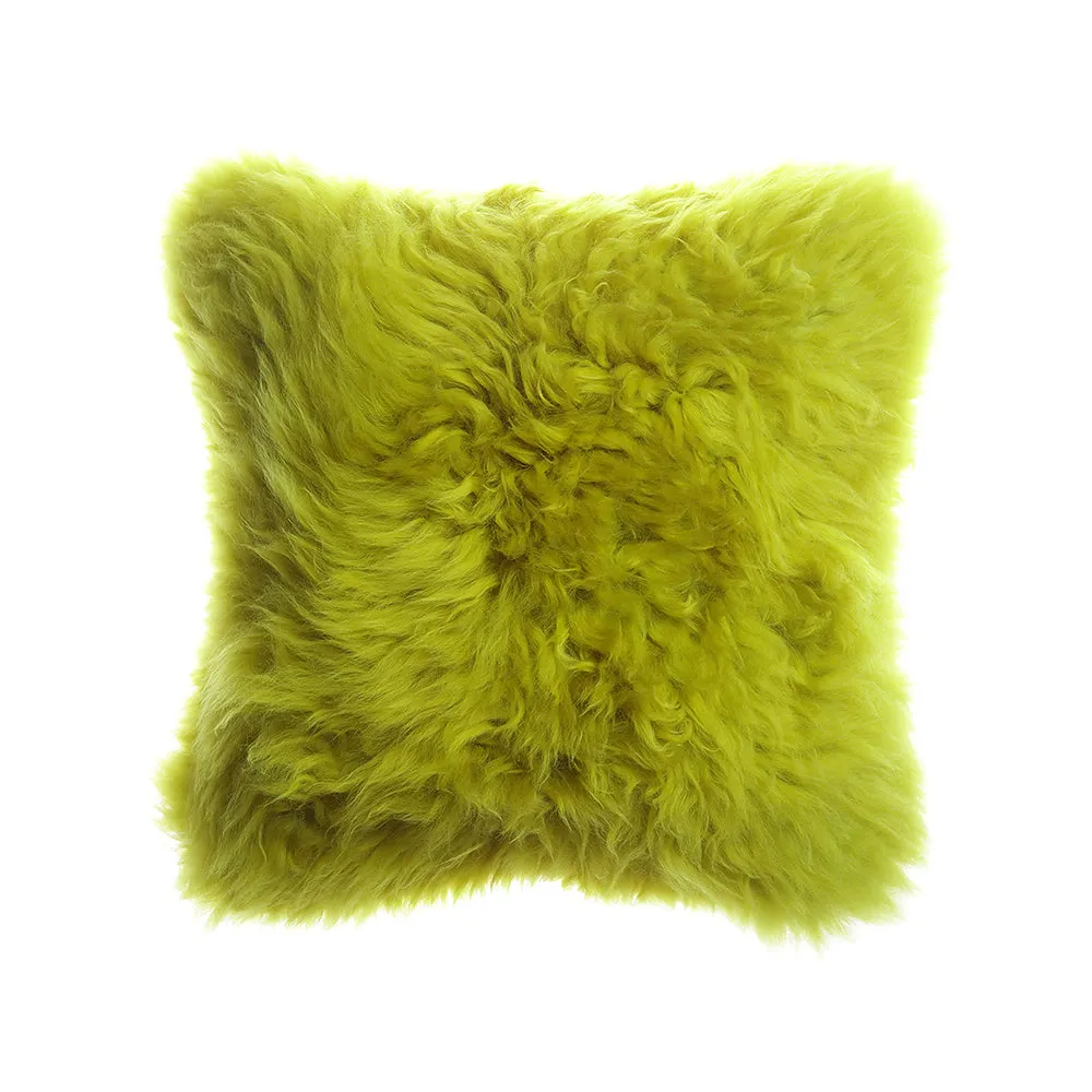 Pistachio Sheepskin Lumbar Pillow