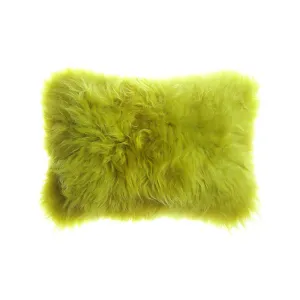 Pistachio Sheepskin Lumbar Pillow