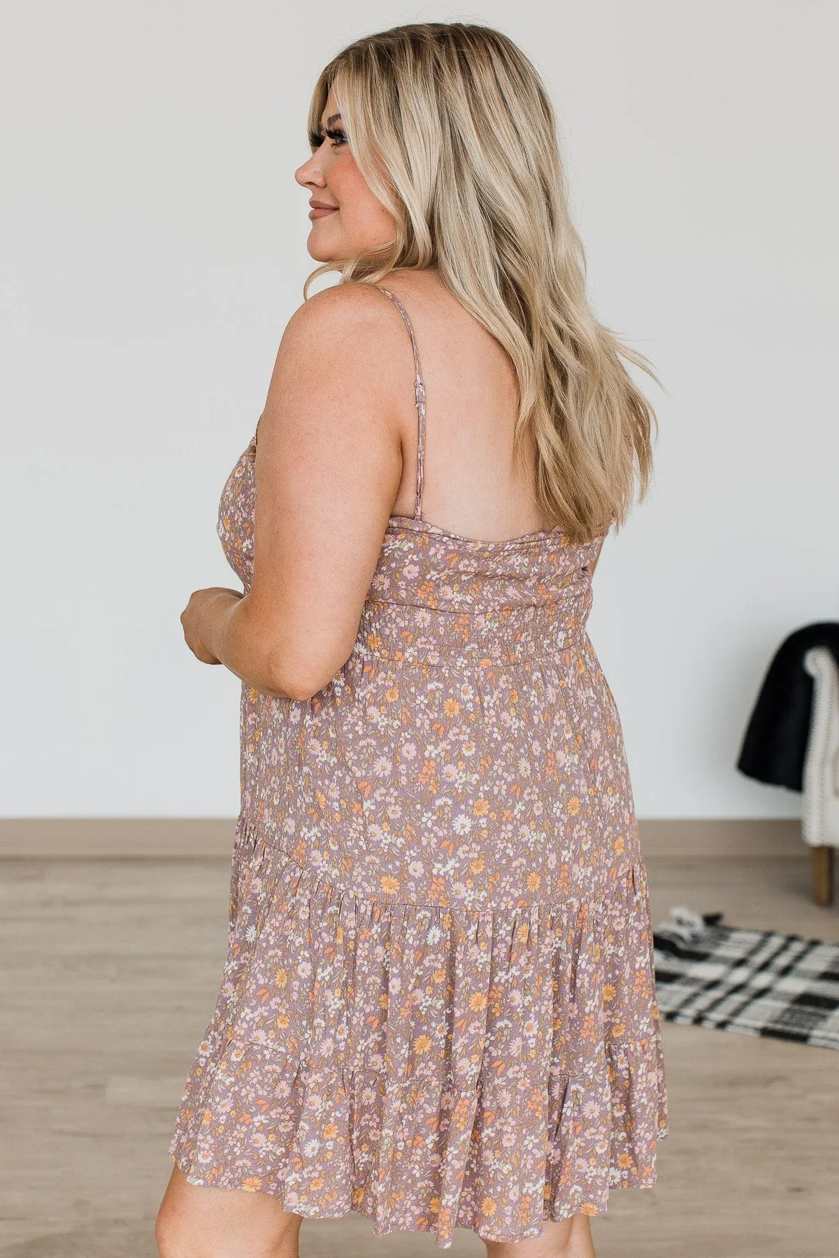 Put A Ring On It Smocked Dress- Dusty Lavender