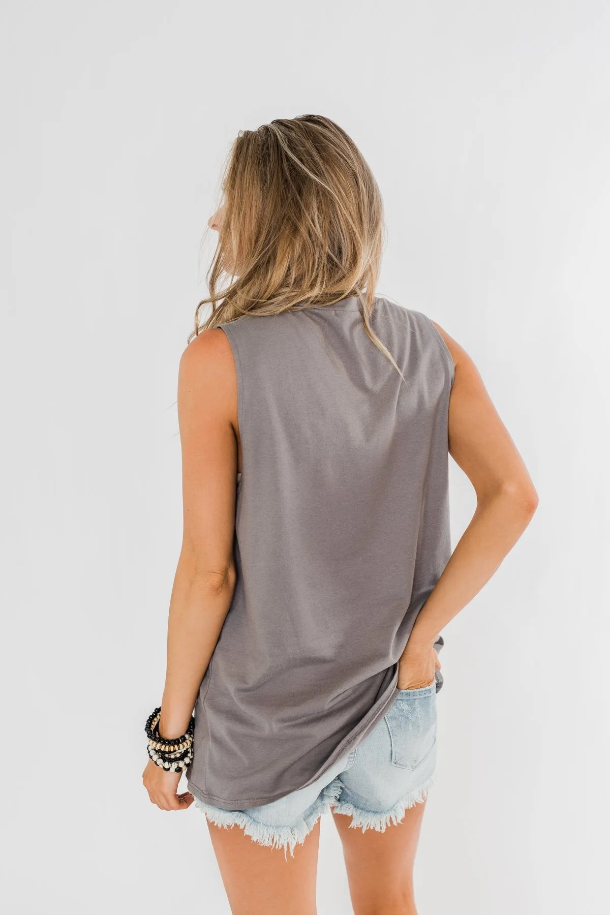"Boots, Jeans, Beer, & Country Music" Graphic Tank Top- Charcoal
