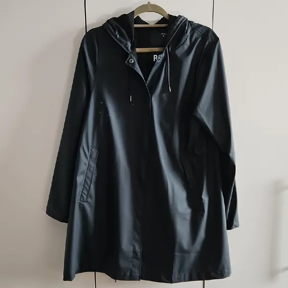 Rains Women's Black Hooded Jacket