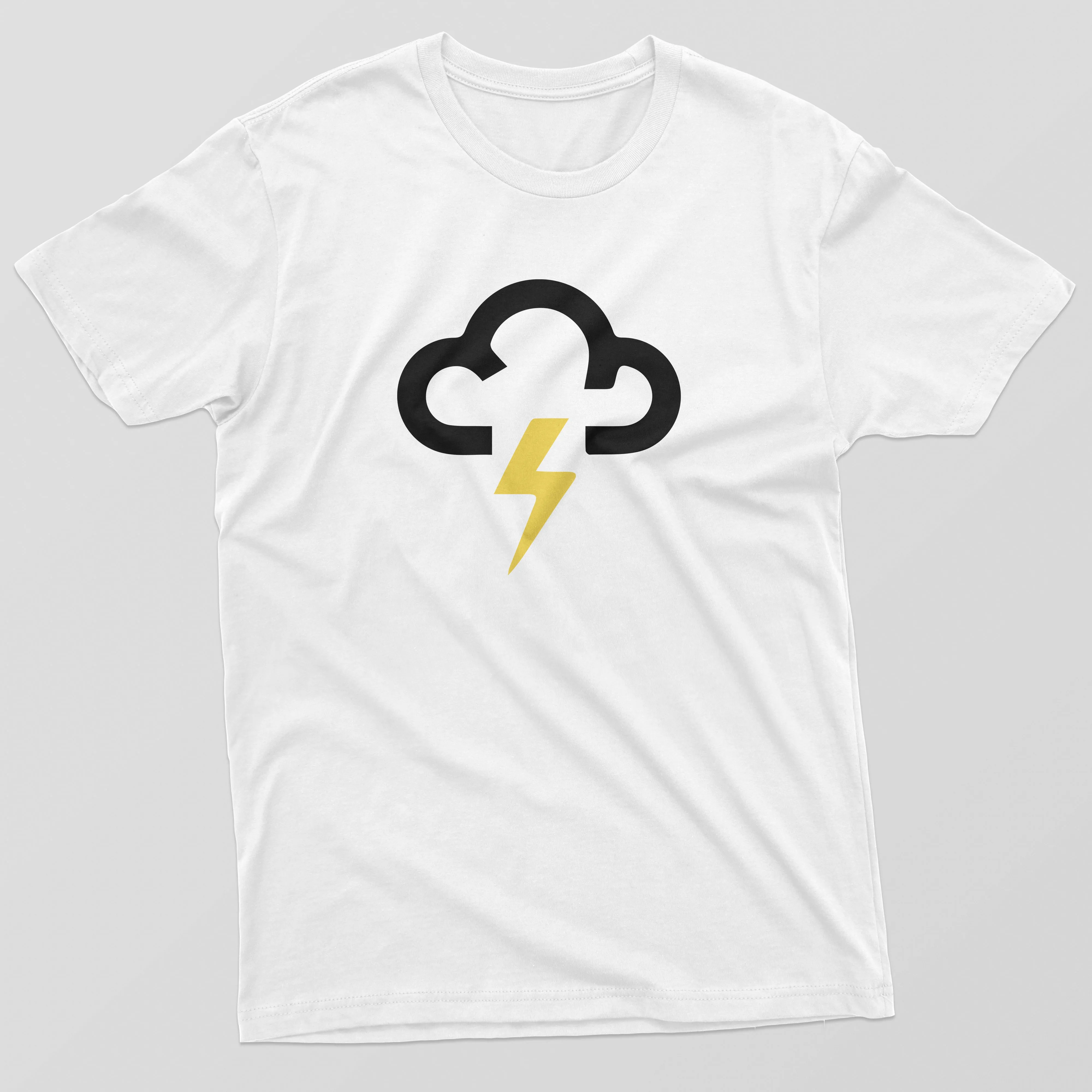 Reality Glitch Lightning Strike Weather Symbol Mens T-Shirt