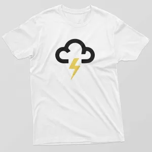 Reality Glitch Lightning Strike Weather Symbol Mens T-Shirt