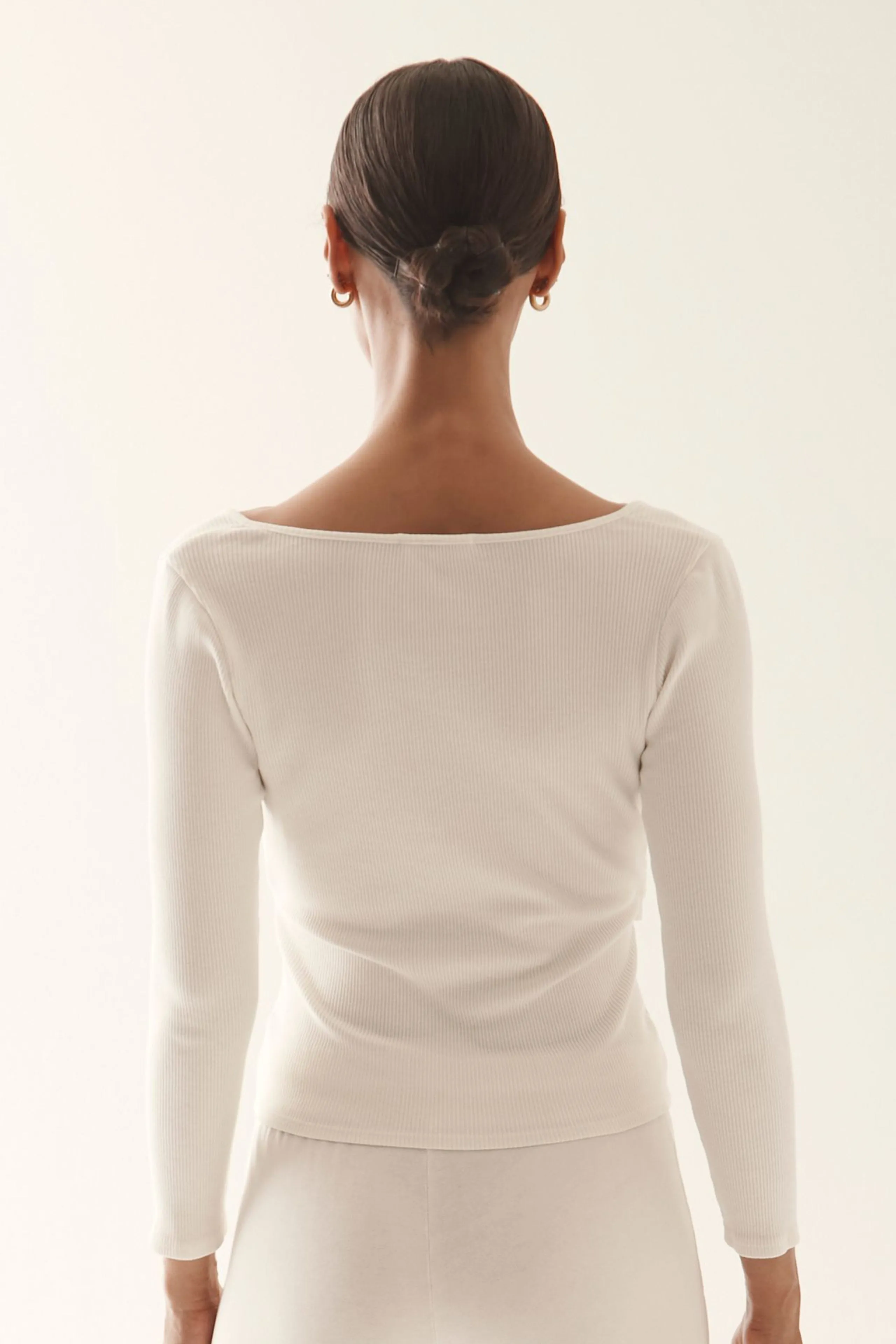 Ribbed Wrap Long Sleeve