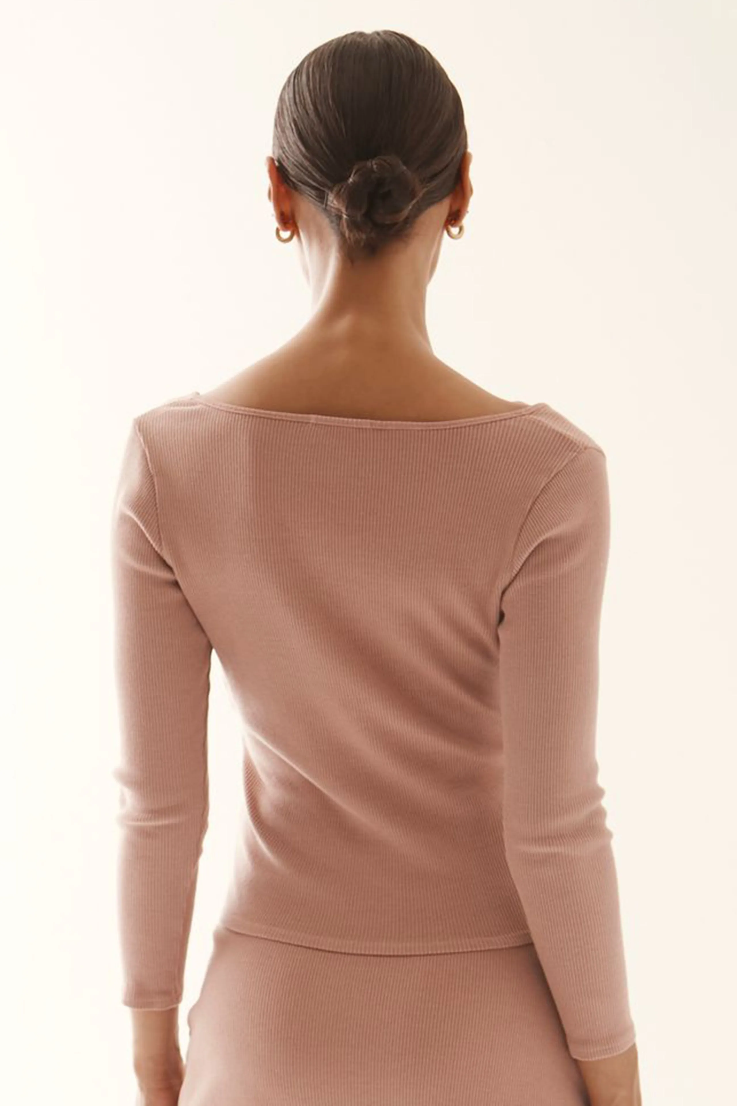 Ribbed Wrap Long Sleeve