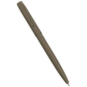 Rite in the Rain All Weather Metal Clicker Pen Flat Dark Earth Black Ink
