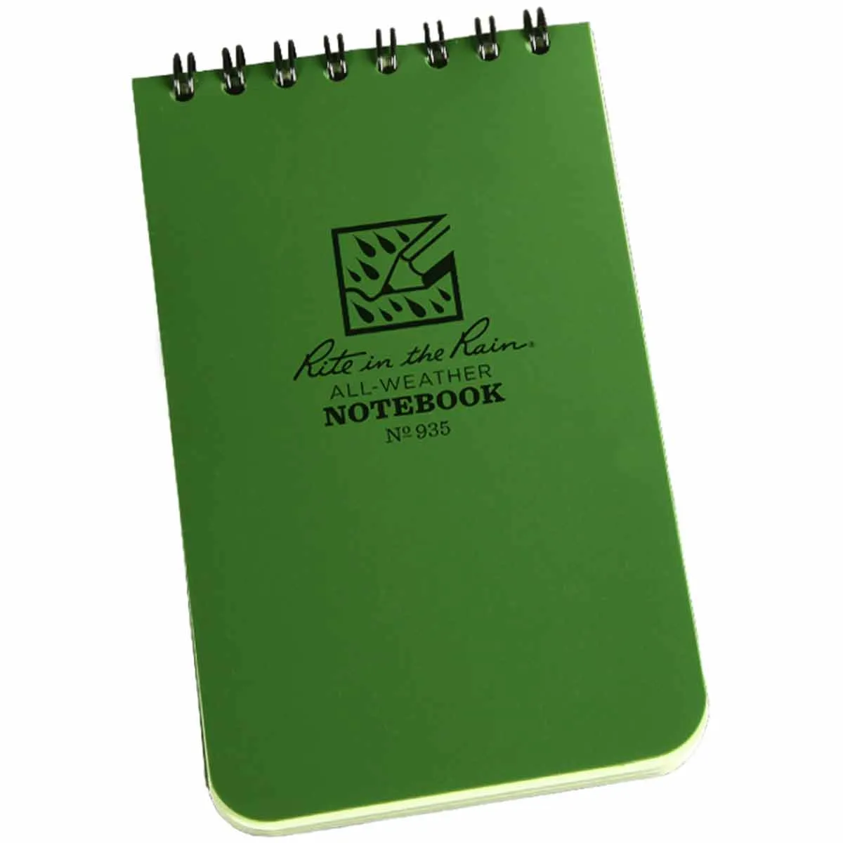 Rite in the Rain Top Spiral Waterproof Notebook Green 3" x 5"