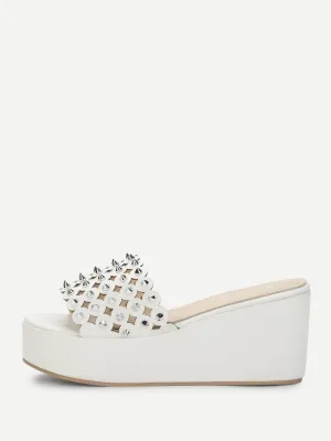 Rivet Cut Out Sandals