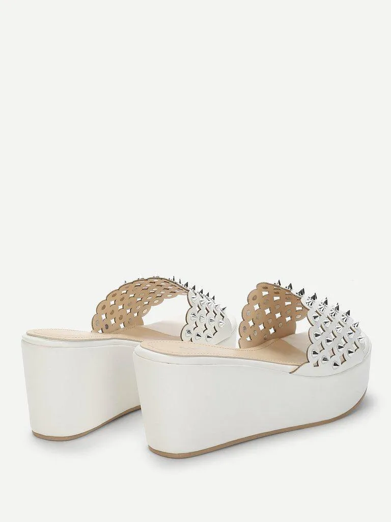 Rivet Cut Out Sandals