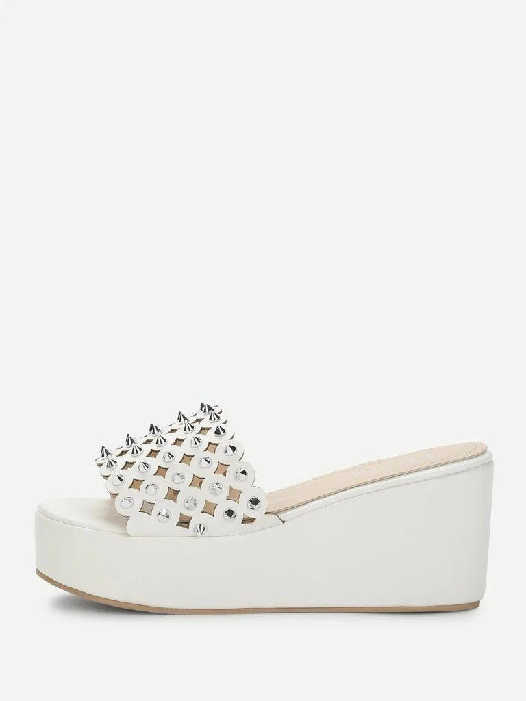 Rivet Cut Out Sandals