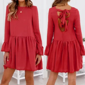 Ruffle Blush Dress