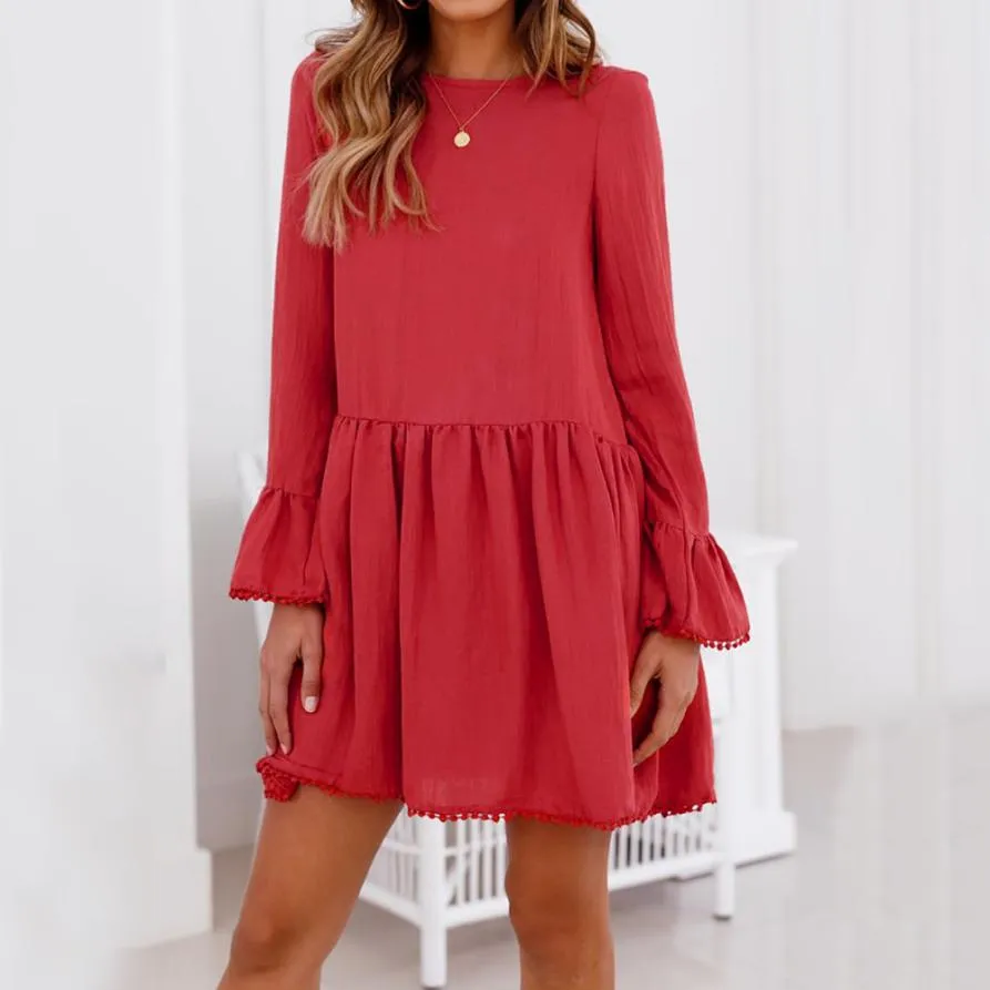 Ruffle Blush Dress