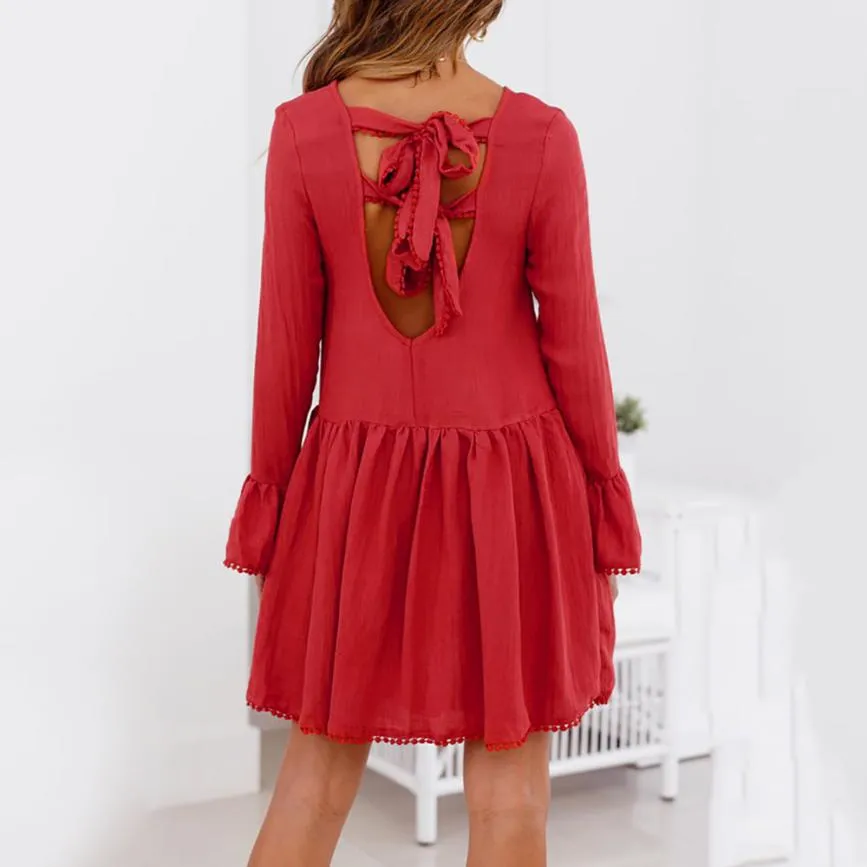 Ruffle Blush Dress
