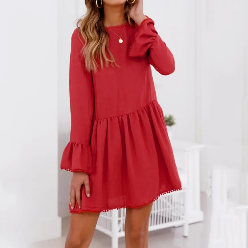 Ruffle Blush Dress