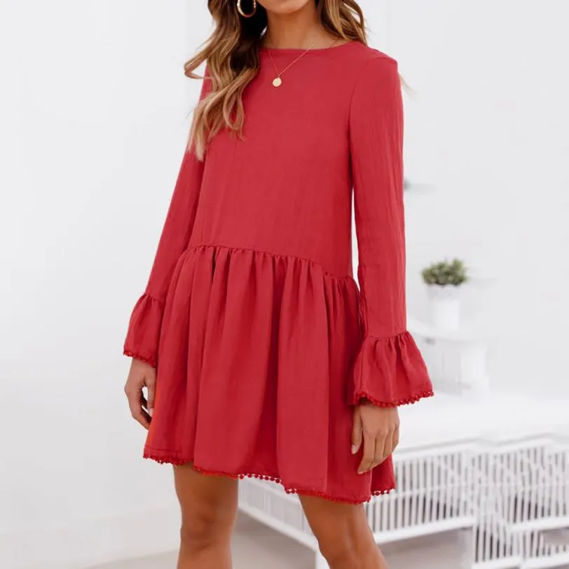 Ruffle Blush Dress