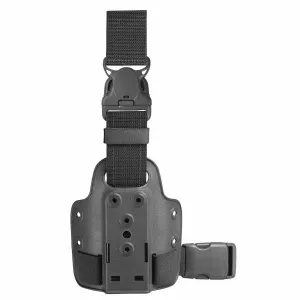 Safariland Model 6005-10 Single Strap Leg Shroud w/ Quick Release Leg Strap Black