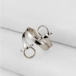 Sandro - Elegant Spiral Design and Sterling Silver Horse Bit Ring