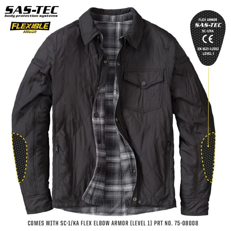 Scorpion EXO Morpheus Reversible Motorcycle Jacket Black/Plaid Grey