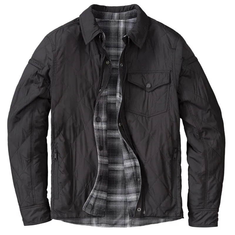 Scorpion EXO Morpheus Reversible Motorcycle Jacket Black/Plaid Grey
