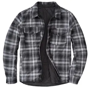 Scorpion EXO Morpheus Reversible Motorcycle Jacket Black/Plaid Grey