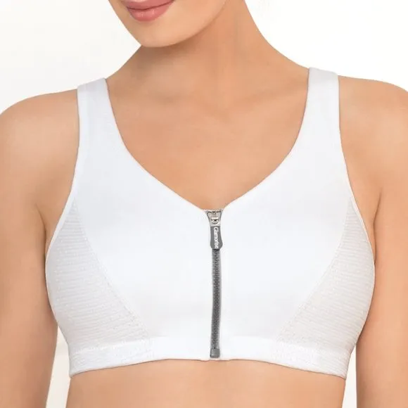 Set of 3! 32DD Glamorise SPORT Bra (DOUBLE-LAYER) Wicking HIGH-IMPACT WHITE NEW