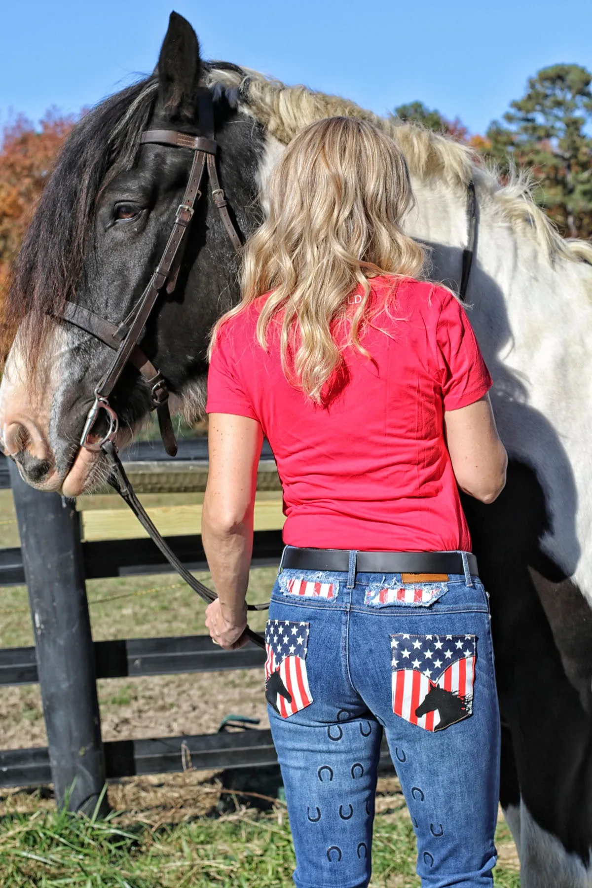 Signature Mid-Waist Breech | Western Boot Cut Jean Breech | American Flag