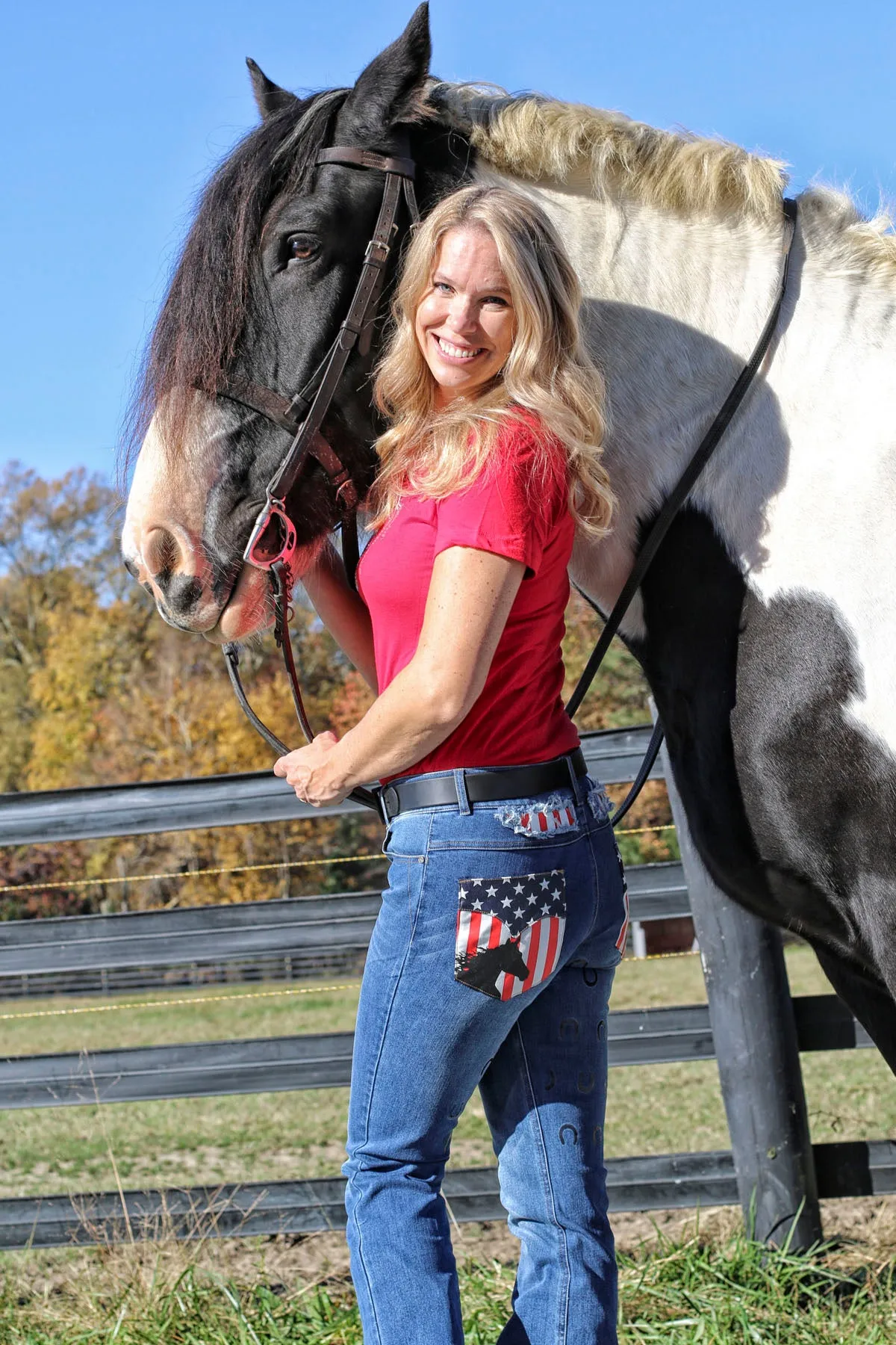 Signature Mid-Waist Breech | Western Boot Cut Jean Breech | American Flag