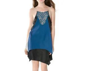 Silver Lining Tiered Handkerchief Hem Dress