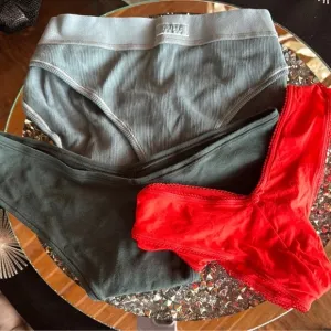 Skims XL Panty Bundle, Underwear Set - Sage, Emerald, Rose Red. $54$89 Size: XL