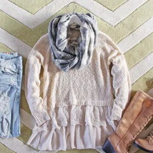 Snowflake Boyfriend Sweater in Cream