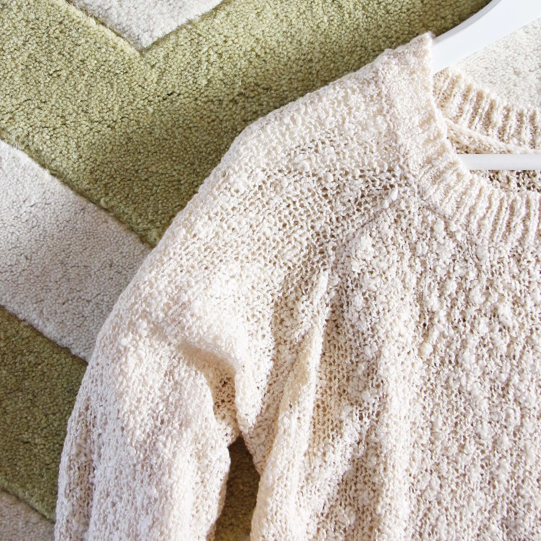 Snowflake Boyfriend Sweater in Cream