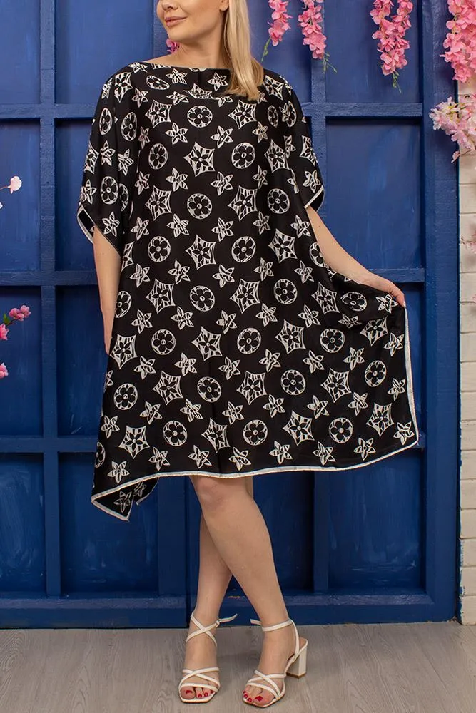 Star Print Viscose Kaftan