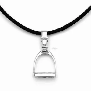 Stirrup Necklace, Sterling Silver (Large)