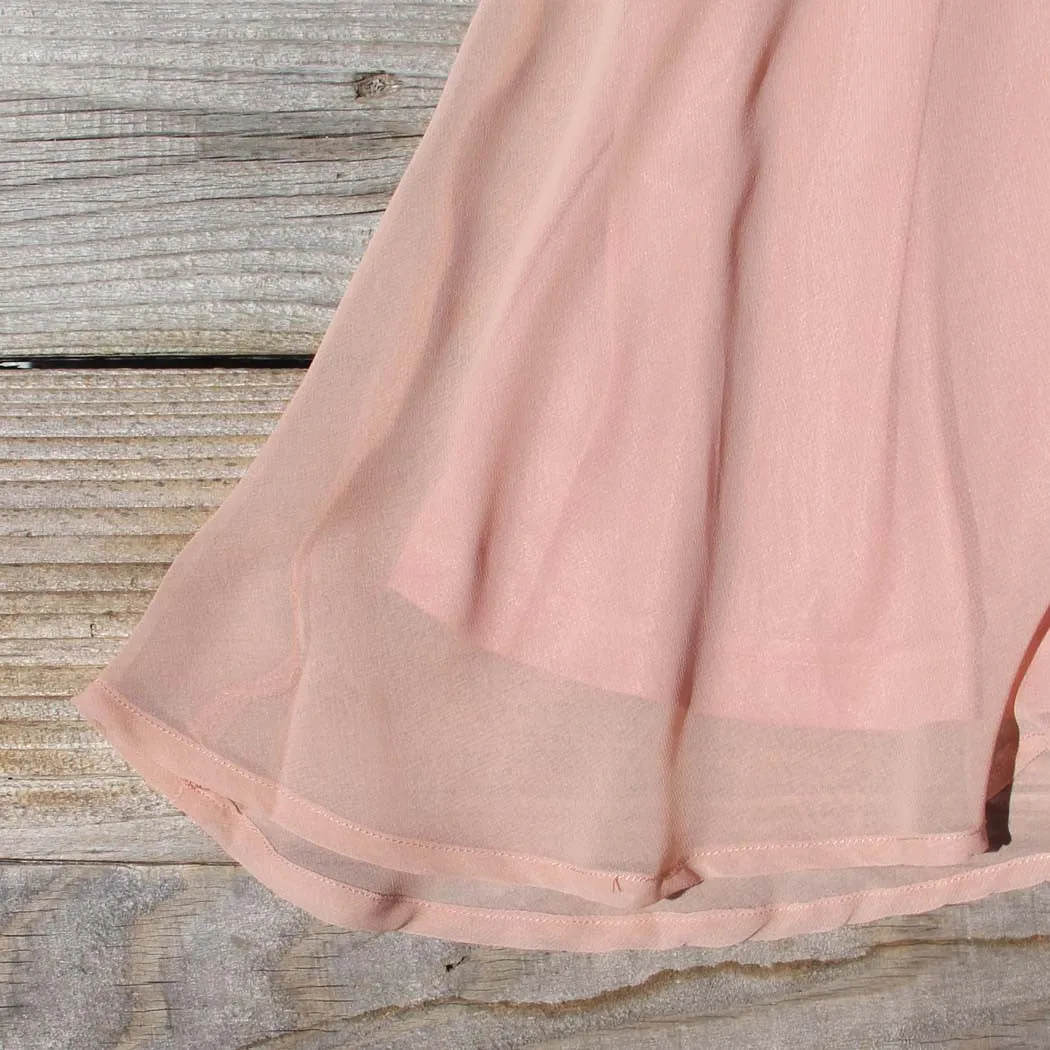 Stone Spell Beaded Dress in Dusty Pink