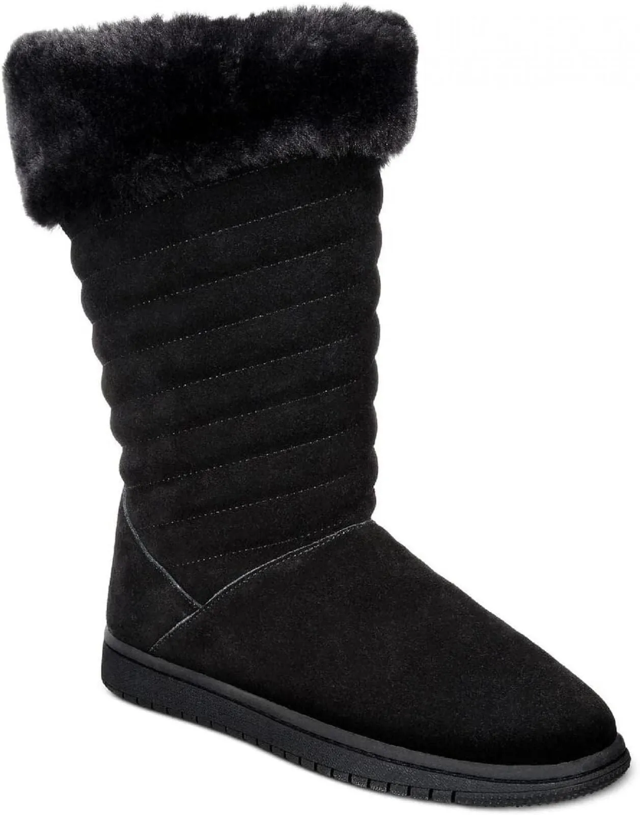 Style & Co. Womens Novaa Suede Winter & Snow Boots 10013336000 Black 10M