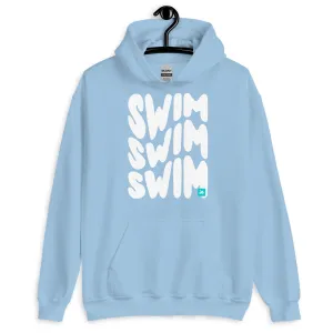Swim Repeat Retro Warped Text Pullover Hoodie