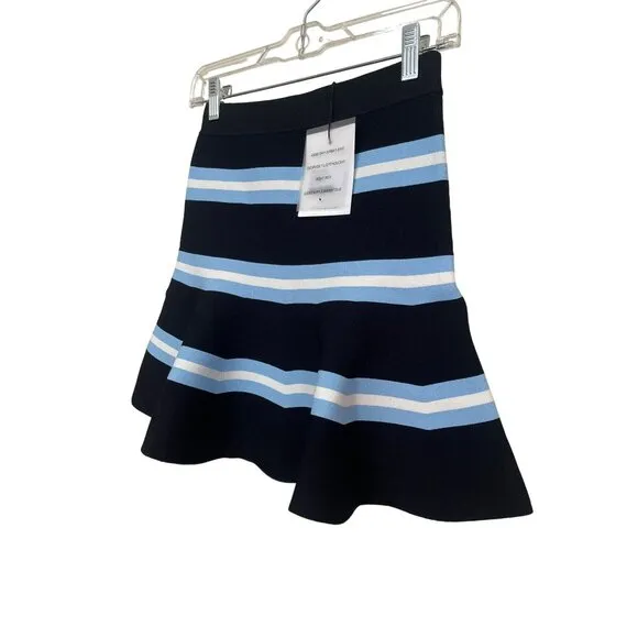 Tanya Taylor Striped Rivka Knit Mini Swing Skirt Size XXS NWT