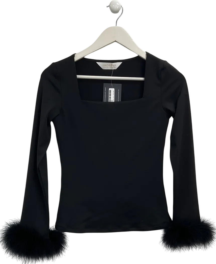 The NAP Co. Black Sleeper Weekend Chic Top UK S