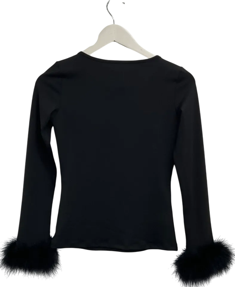 The NAP Co. Black Sleeper Weekend Chic Top UK S
