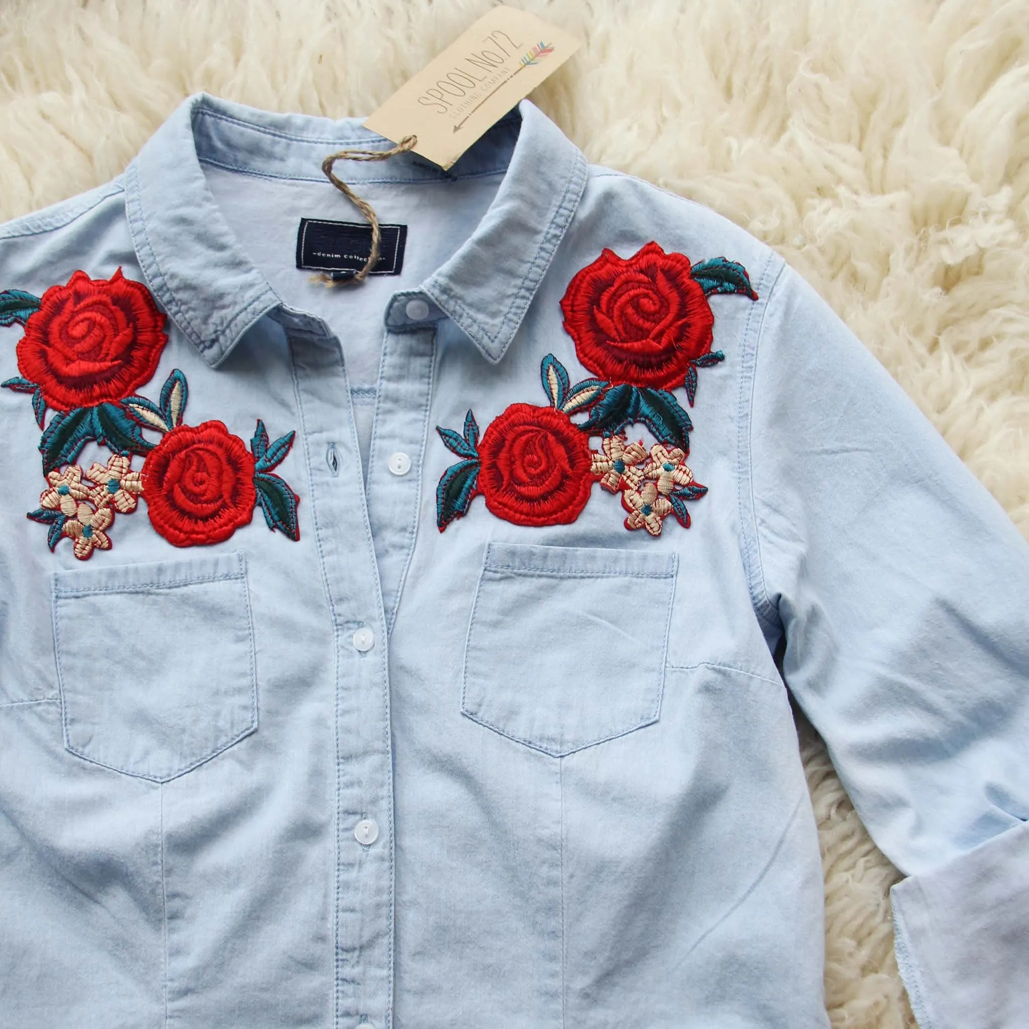 Thunder Rose Chambray Top