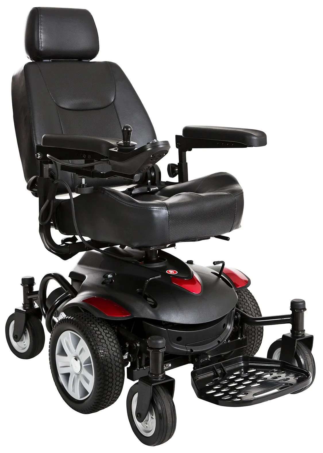 Titan AXS Mid-Wheel Power Wheelchair, 18"x18" Captain Seat - 1 Each