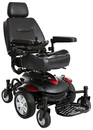 Titan AXS Mid-Wheel Power Wheelchair, 18"x18" Captain Seat - 1 Each